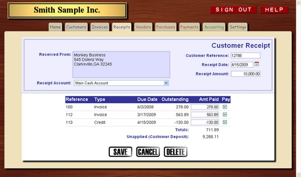 screenshot of Accounting ASAP